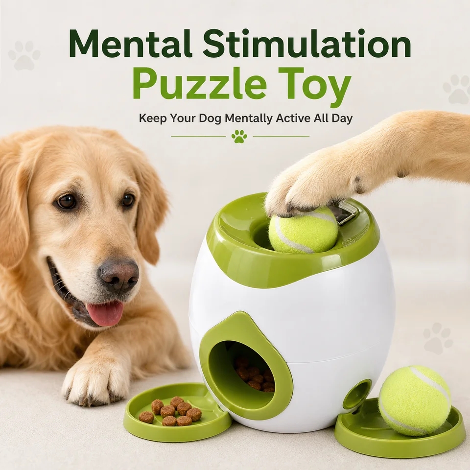 Automatic Dog Ball Launcher, I - Interactive Squeaky Plush Dog Toy recension och pris