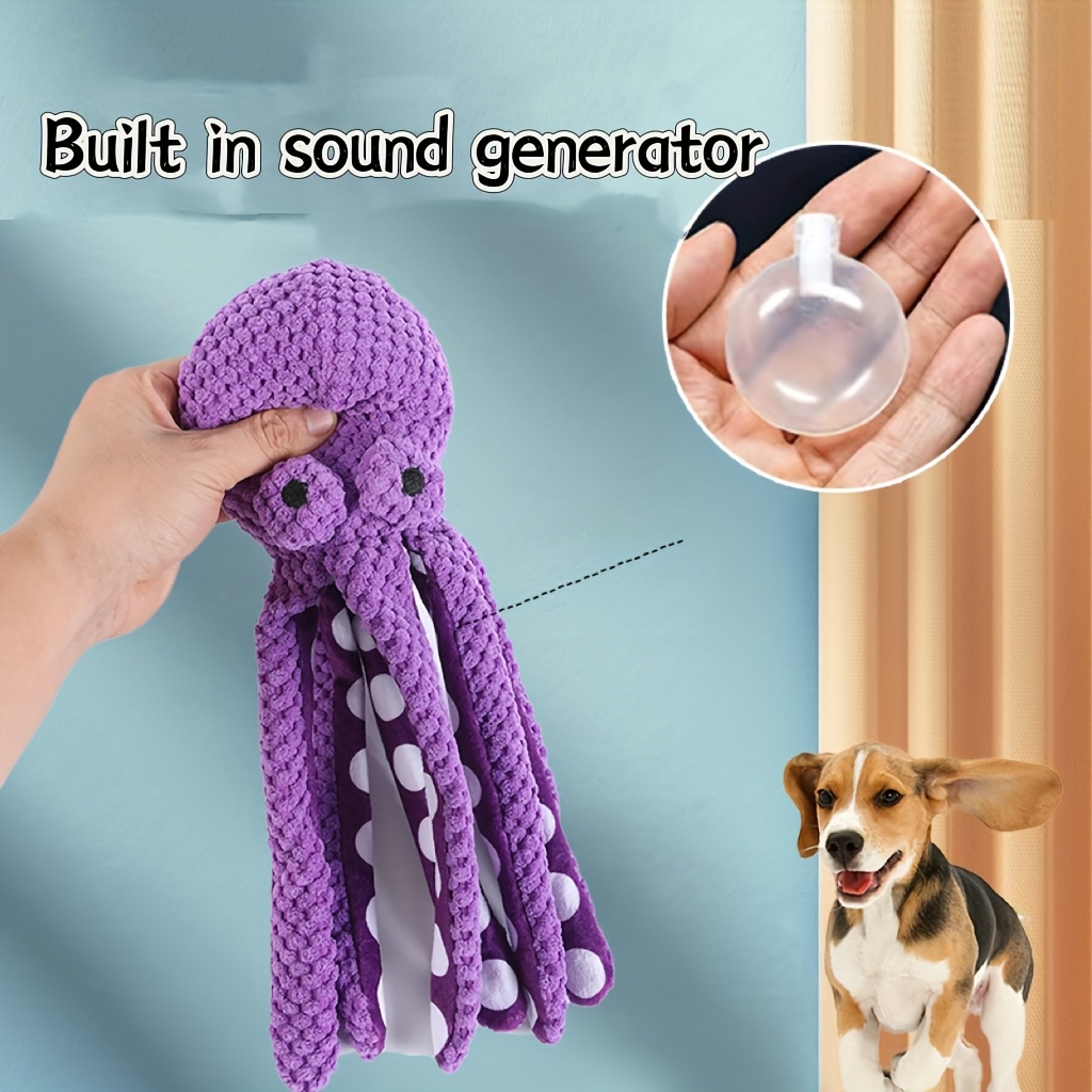 Squeaky Octopus Plush Dog Toy  - Indestructible Dog Chew Toy recension och pris