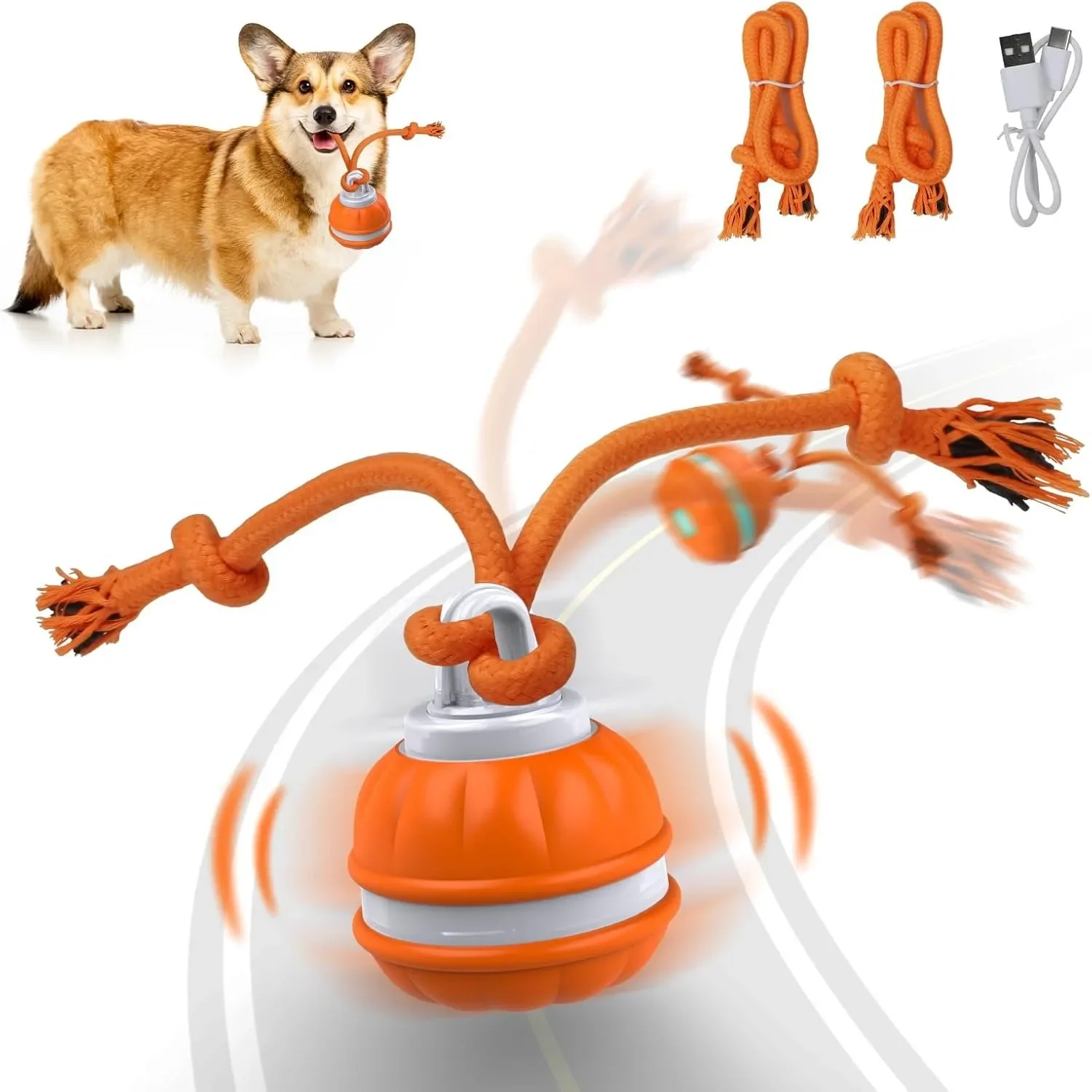 Pet Ball for Dogs Interactive  - Automatic Moving Dog Ball recension och pris