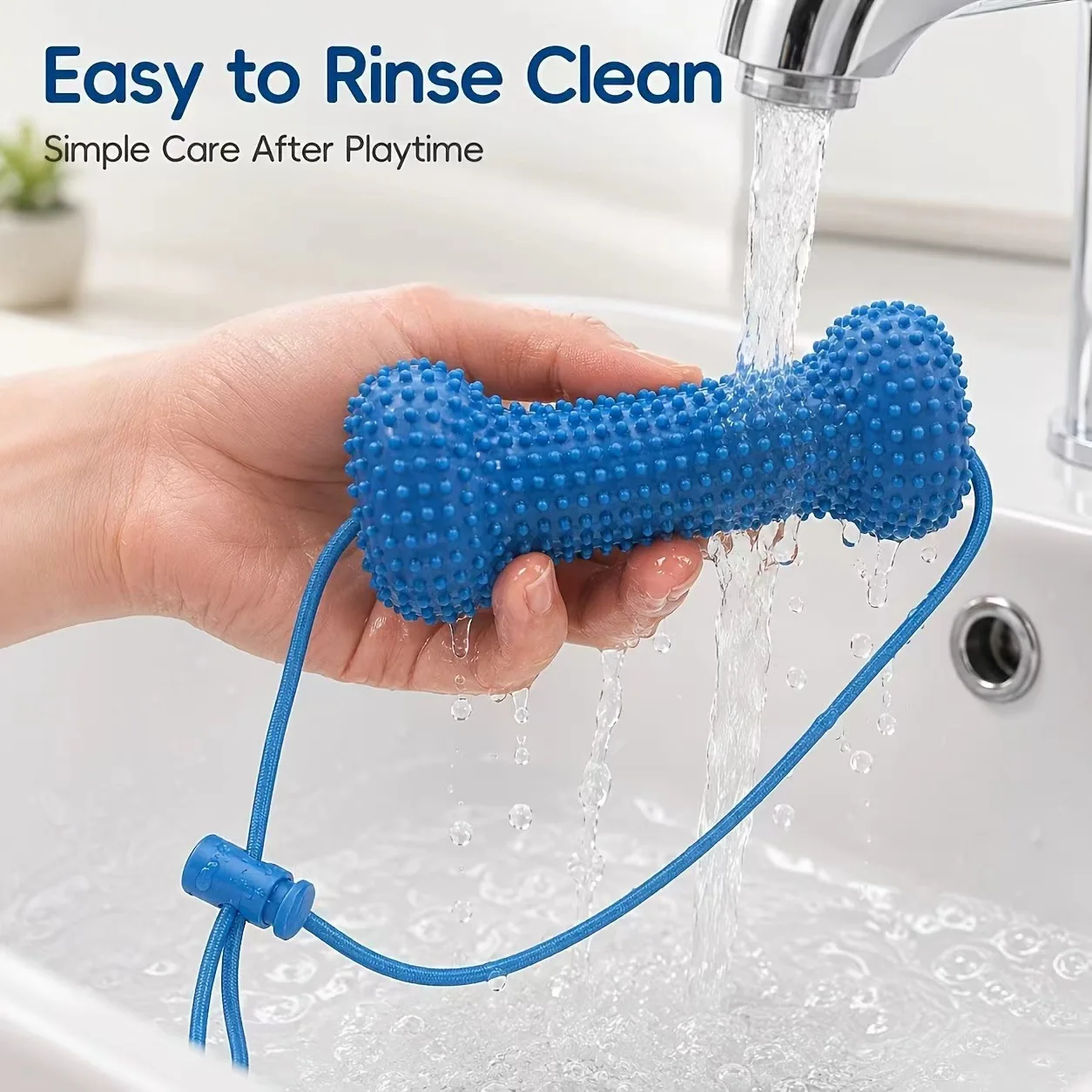 Reusable Dog Chew Toy Rubber B - Teeth Cleaning Dog Chew Bone recension och pris